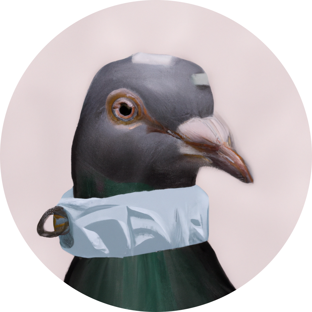 magnetic pigeon head logo