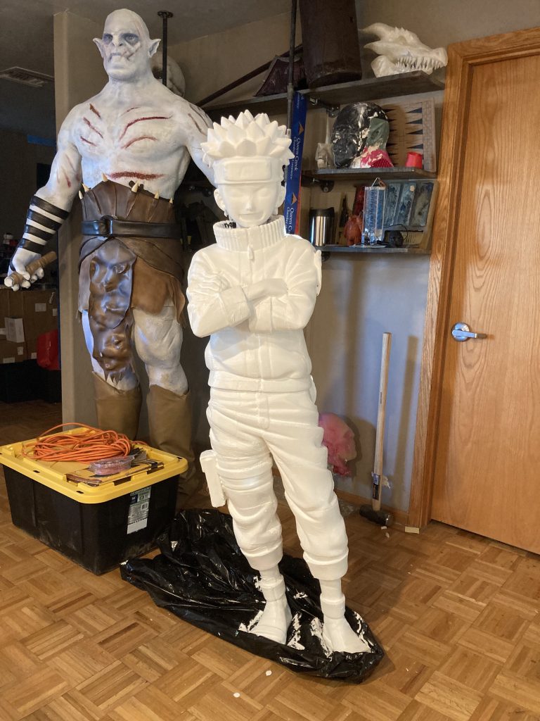 3d printed naruto statue unpainted